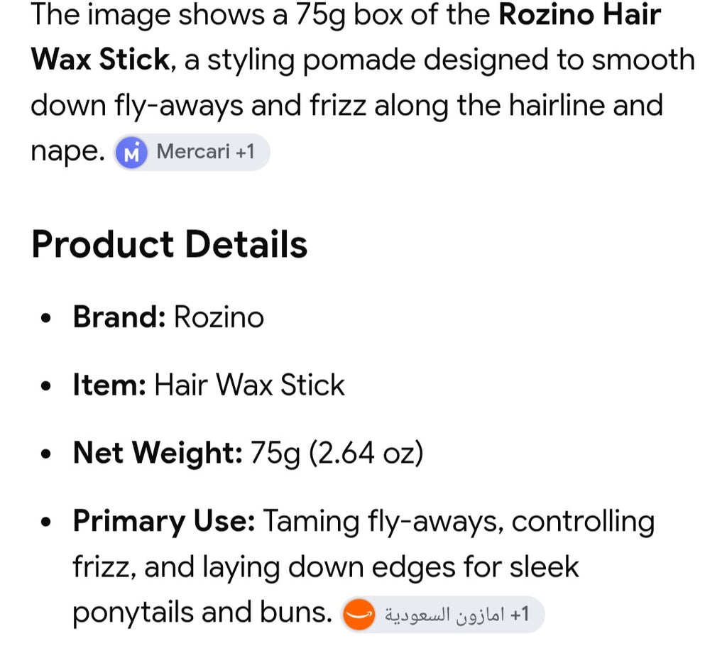 Wax hair stick 2 pack