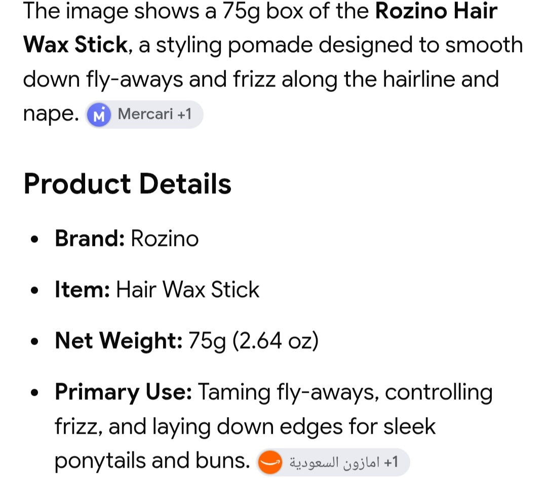 Wax hair stick 2 pack