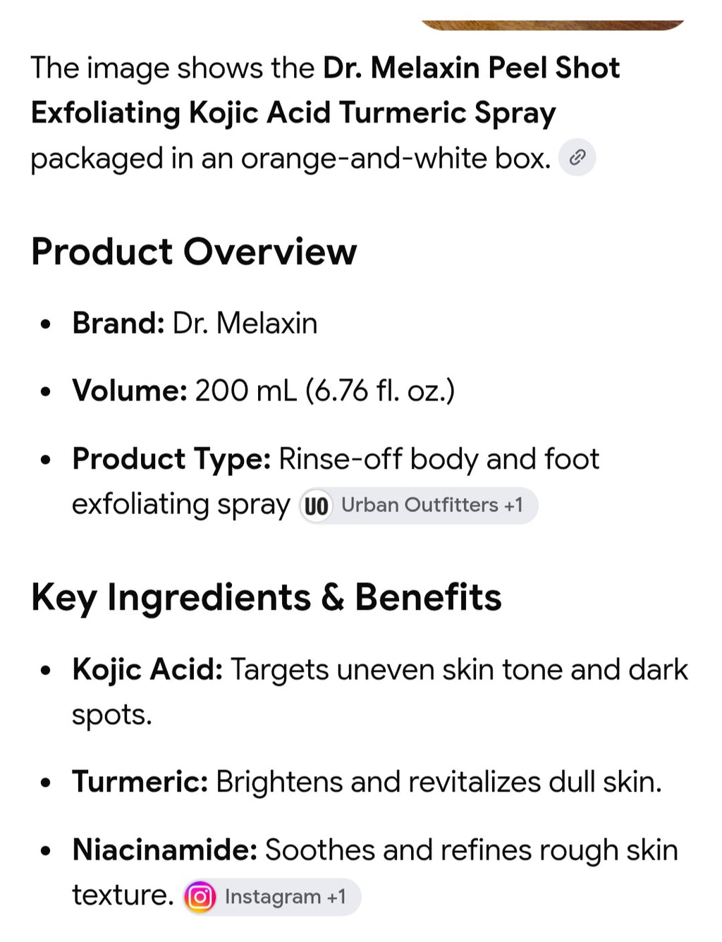 Dr.Melaxin Body and Foot Exfoliating spray