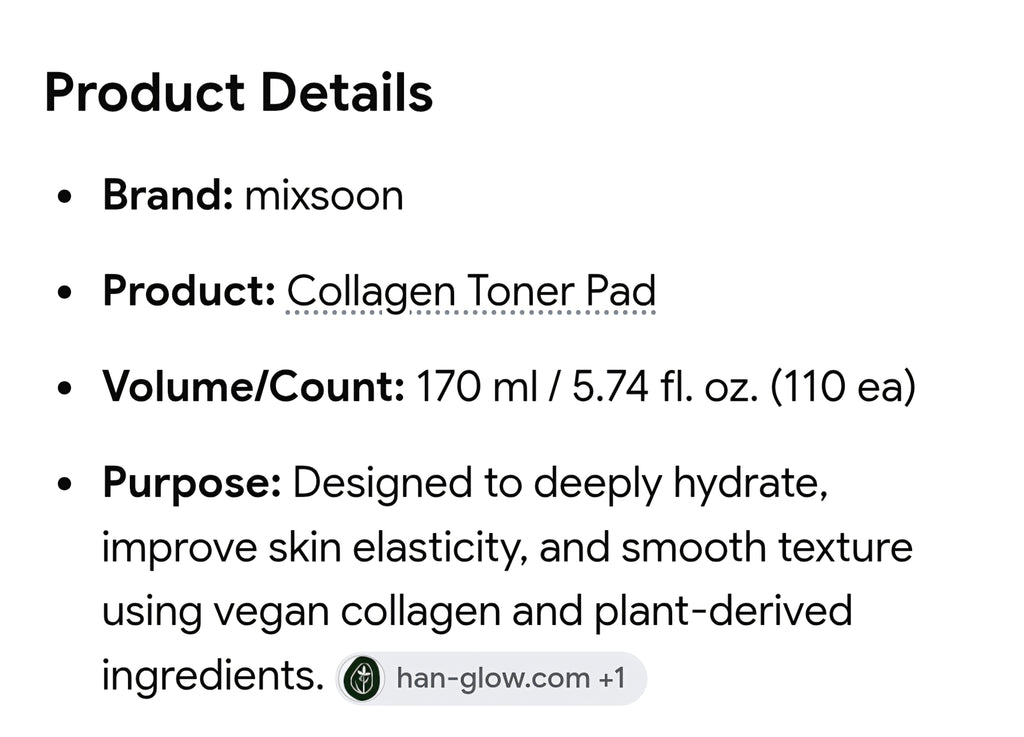 Mixsoon skin care 2 full size products cleanser and toner pads