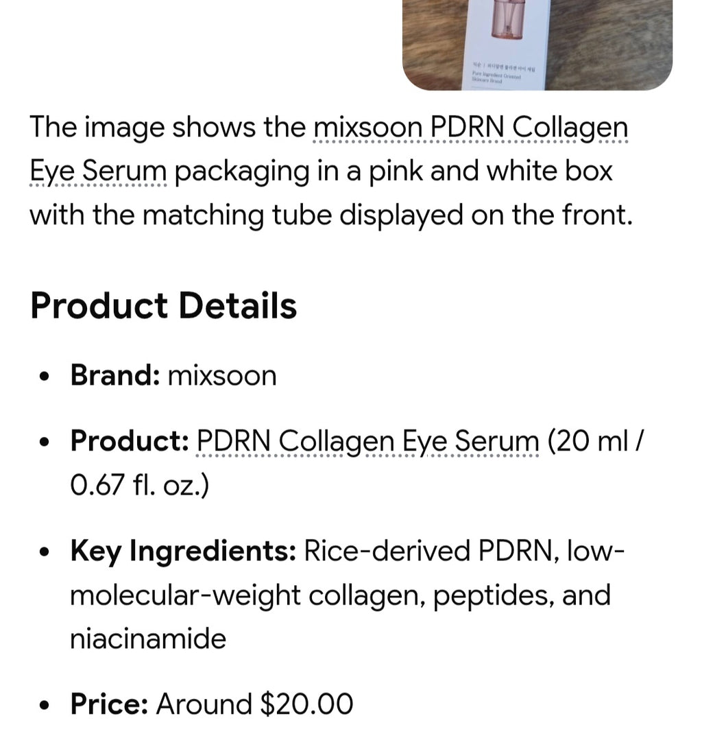 Mixsoon skincare 2 full size products eye serum and lip tint in dry rose color