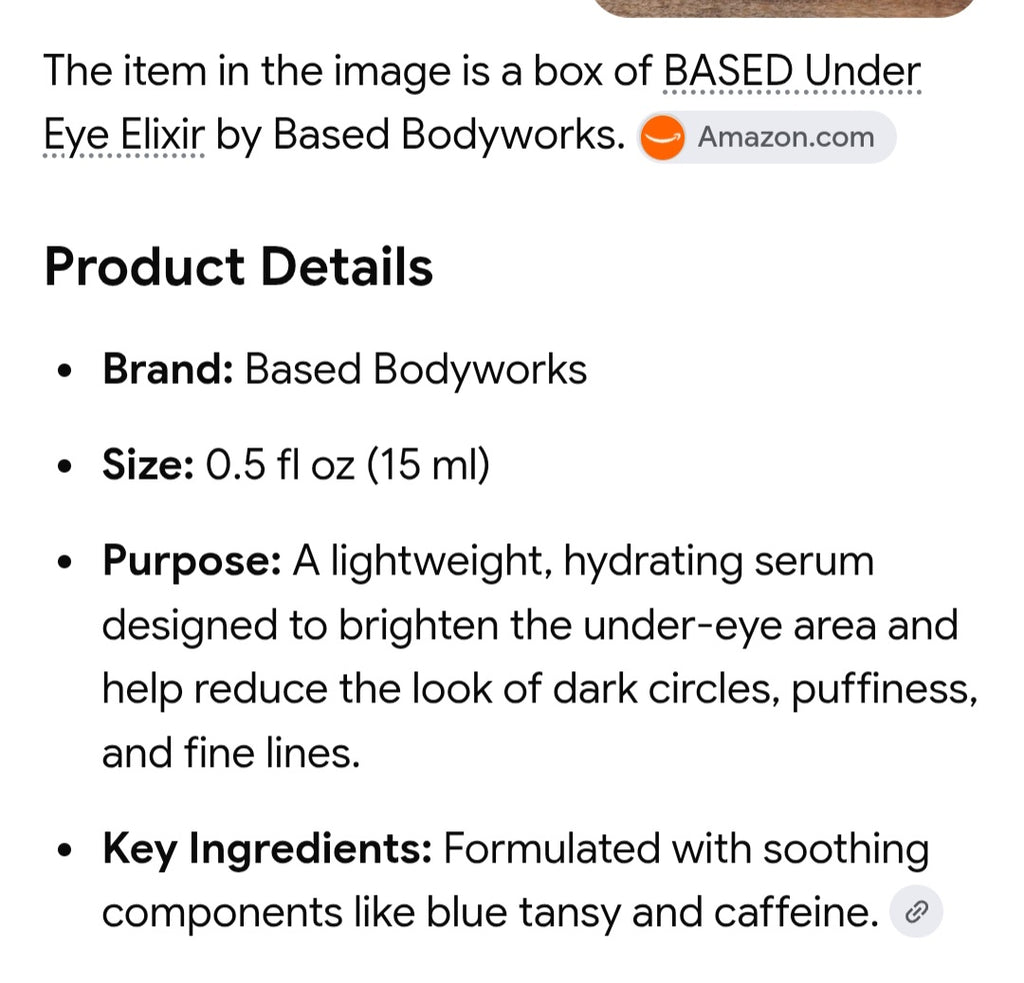 Based under eye elixir