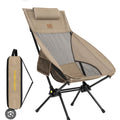 Camping chair rocking and back support