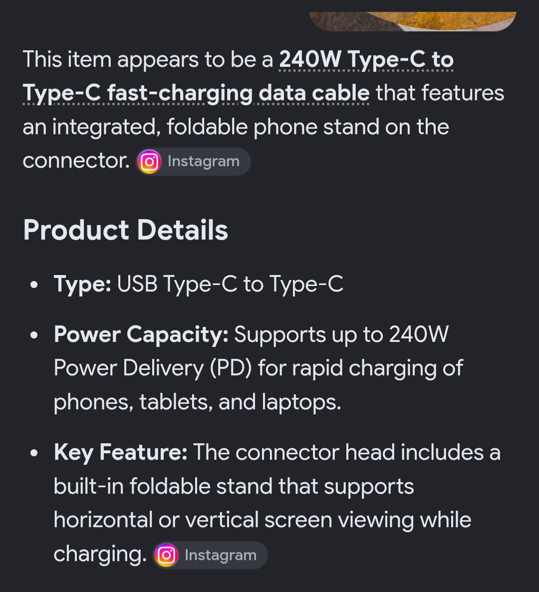 Type - C Data Câble Fast Charging