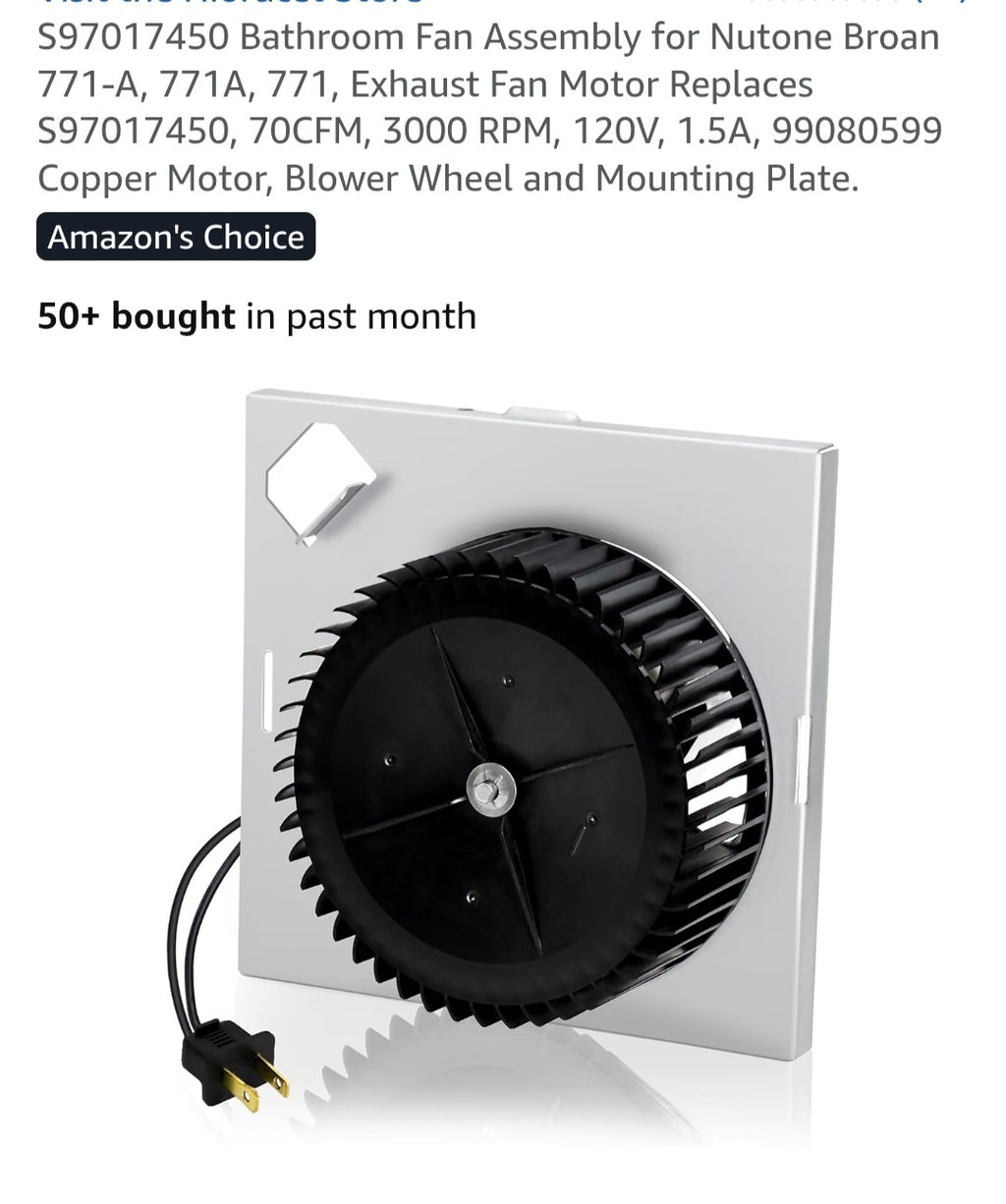 Bathroom vent fan