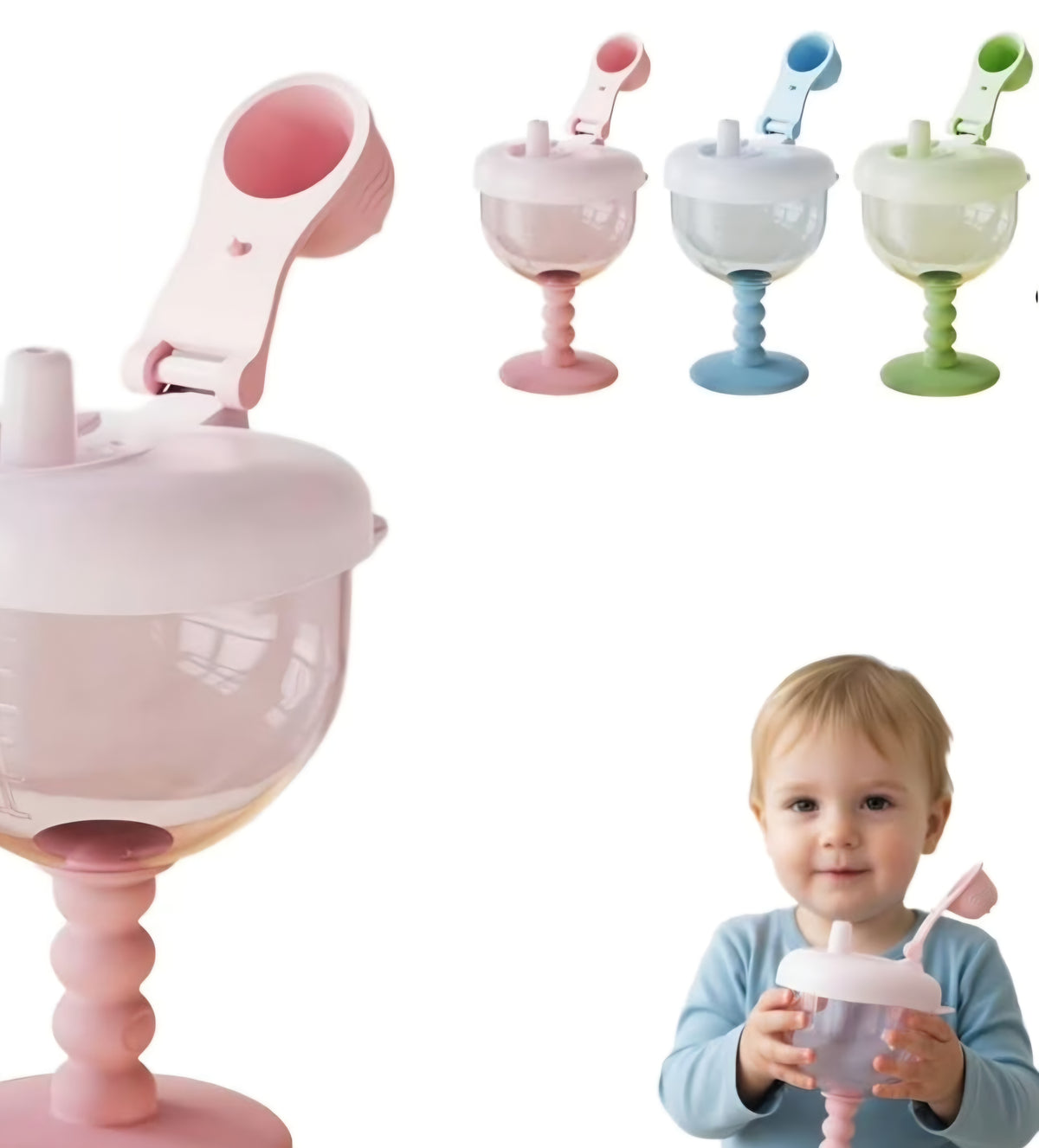 Baby Goblet 2 cups one pink one blue for one price