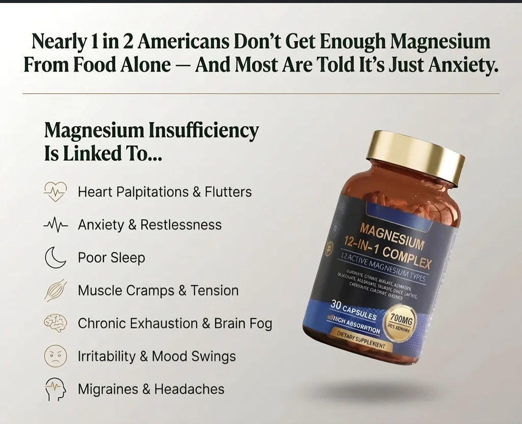 TrueSupps Magnésium 12 in 1 complex 3 bottles 30 capsules each bottle