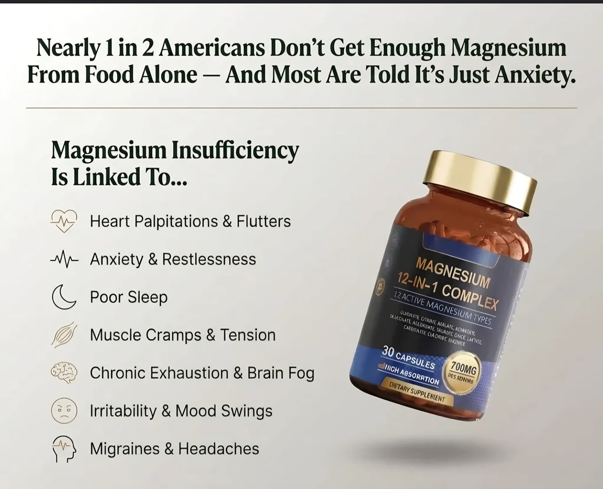 TrueSupps Magnésium 12 in 1 complex 3 bottles 30 capsules each bottle
