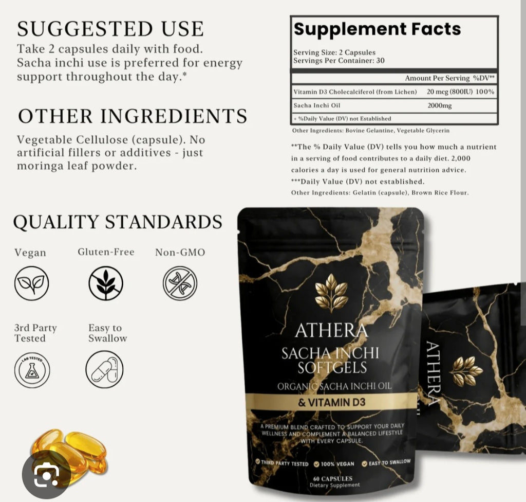 ATHERA SACHA INCHI SOFTGELS 60