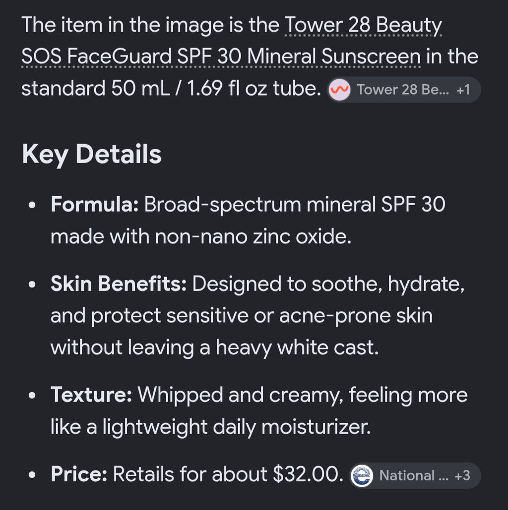 Tower 28 spf 30 face gaurd