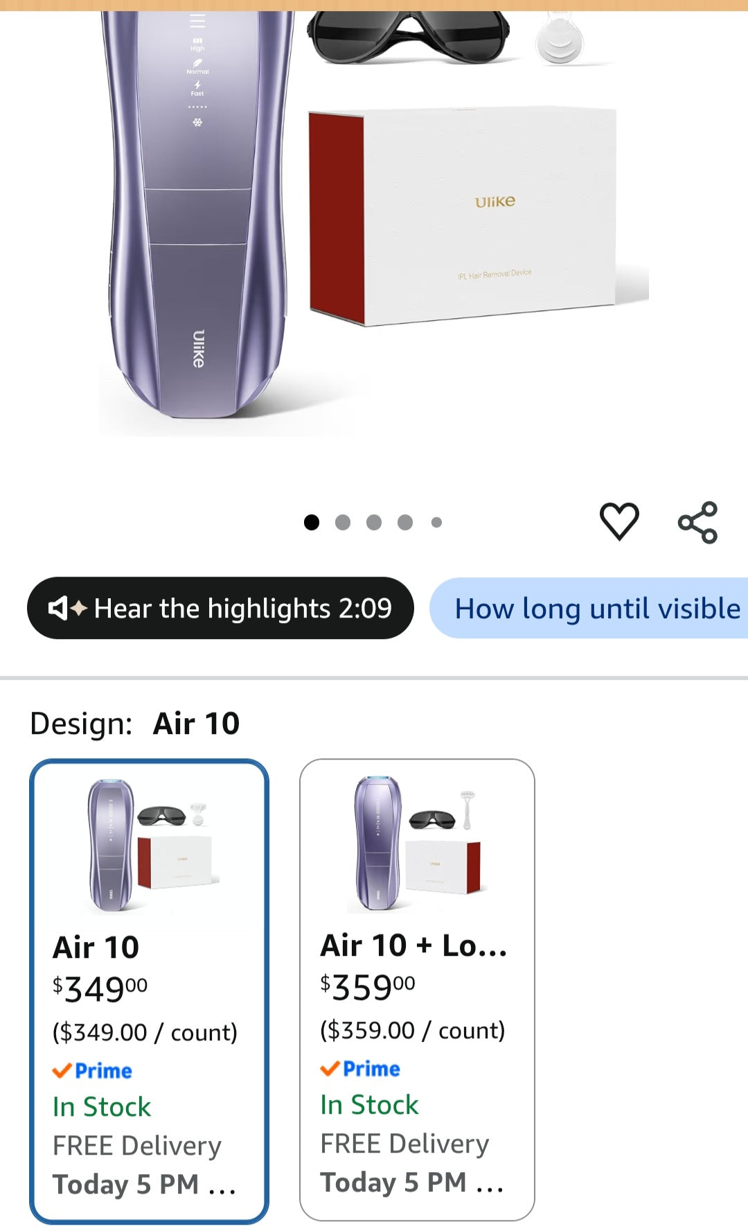 ULIKE IPL HAIR REMOVAL DEVICE