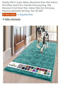 Muddy mat 3ft×5ft teal color