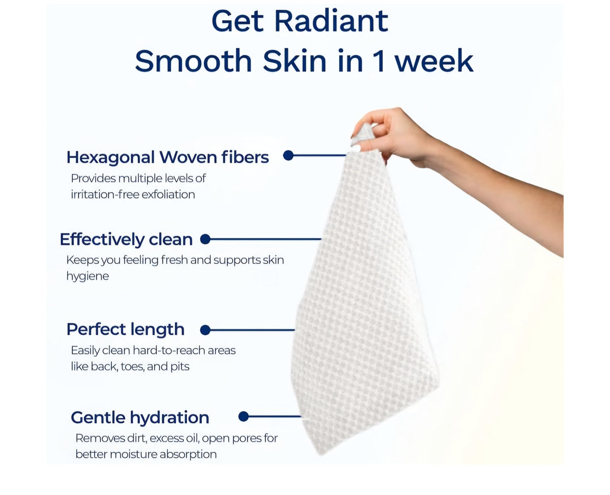 Sima japanese exfoliating shower towel