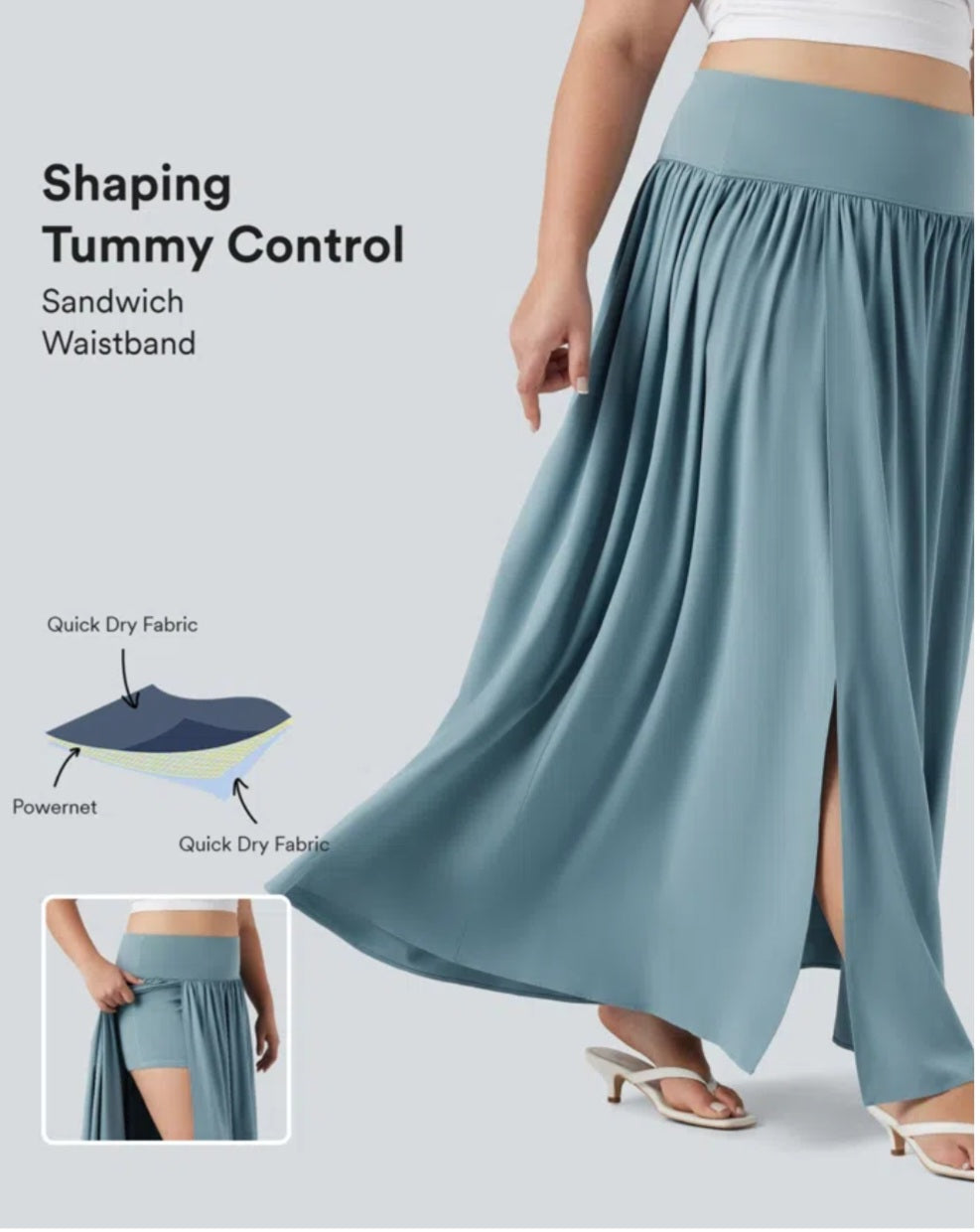 HALARA TUMMY CONTROL SKIRT BUILT IN SHORT