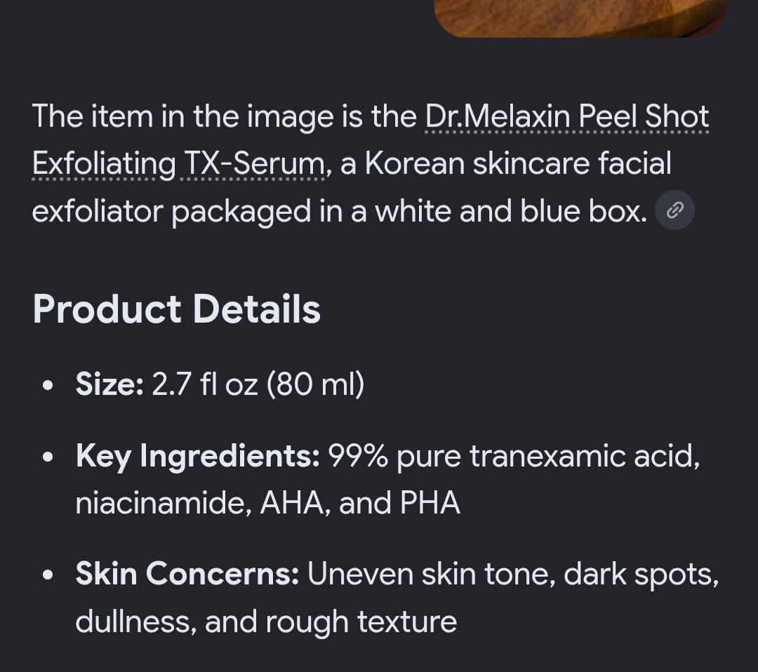 Dr.Melaxin peel shot exfoliating tx serum