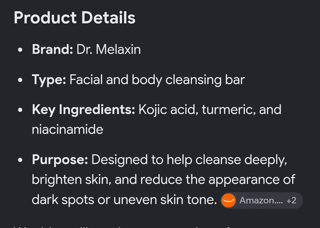 DR.MELAXIN Bundle  Body Cream and Tumeric serum bar soap