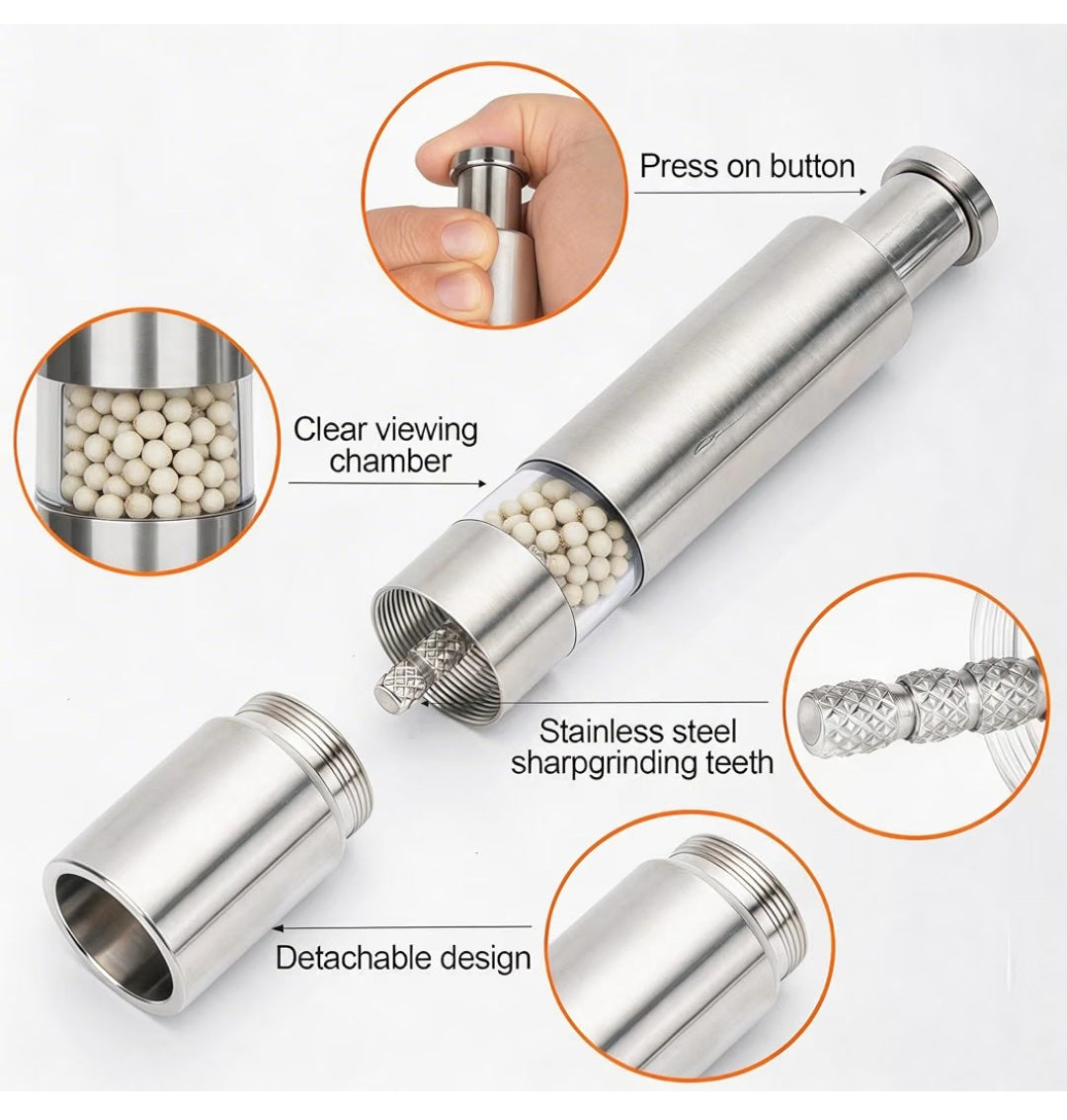 Stainless steal pepper muller