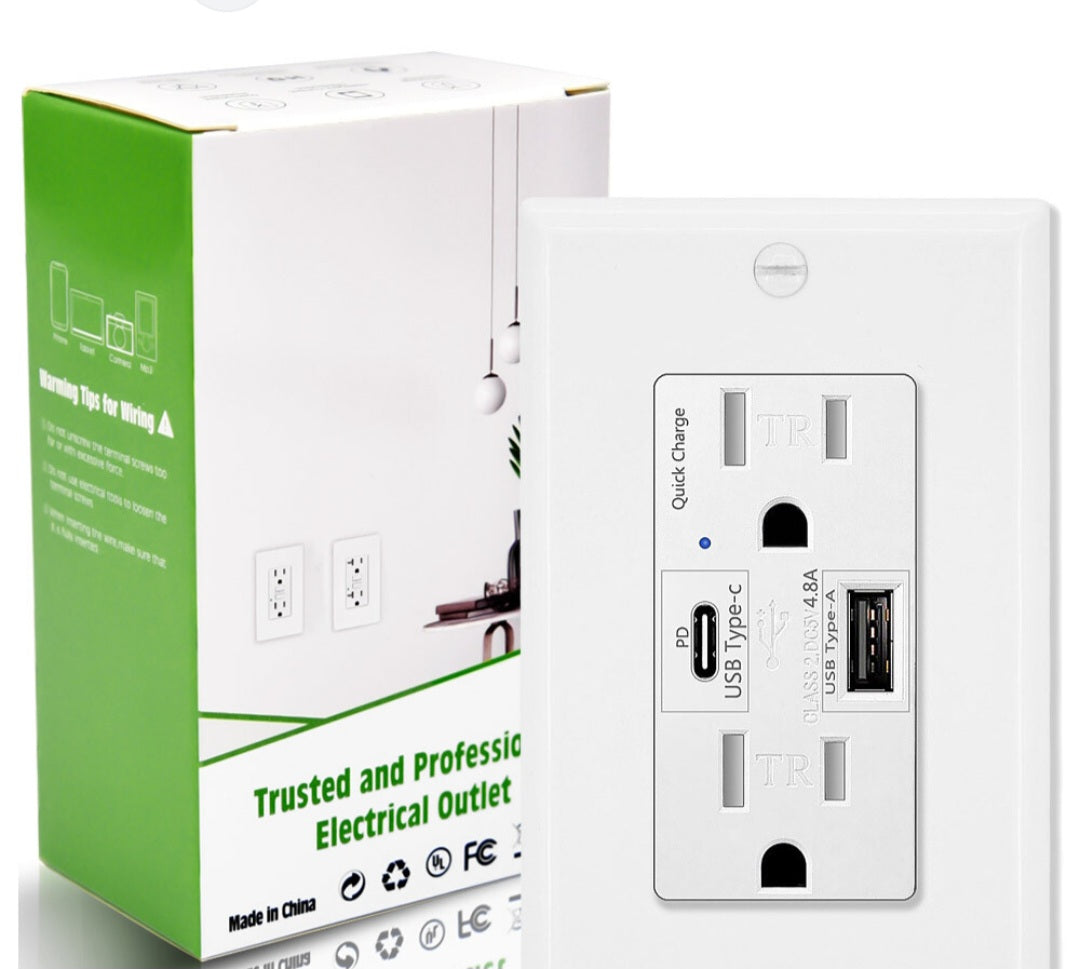 GREENCYCLE 20amp GFCI Electrical outlet