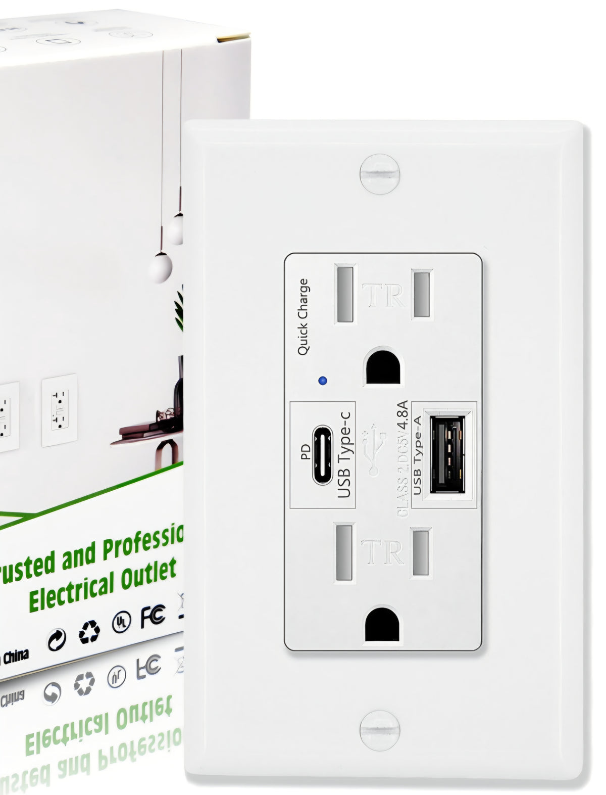 GREENCYCLE 20amp GFCI Electrical outlet