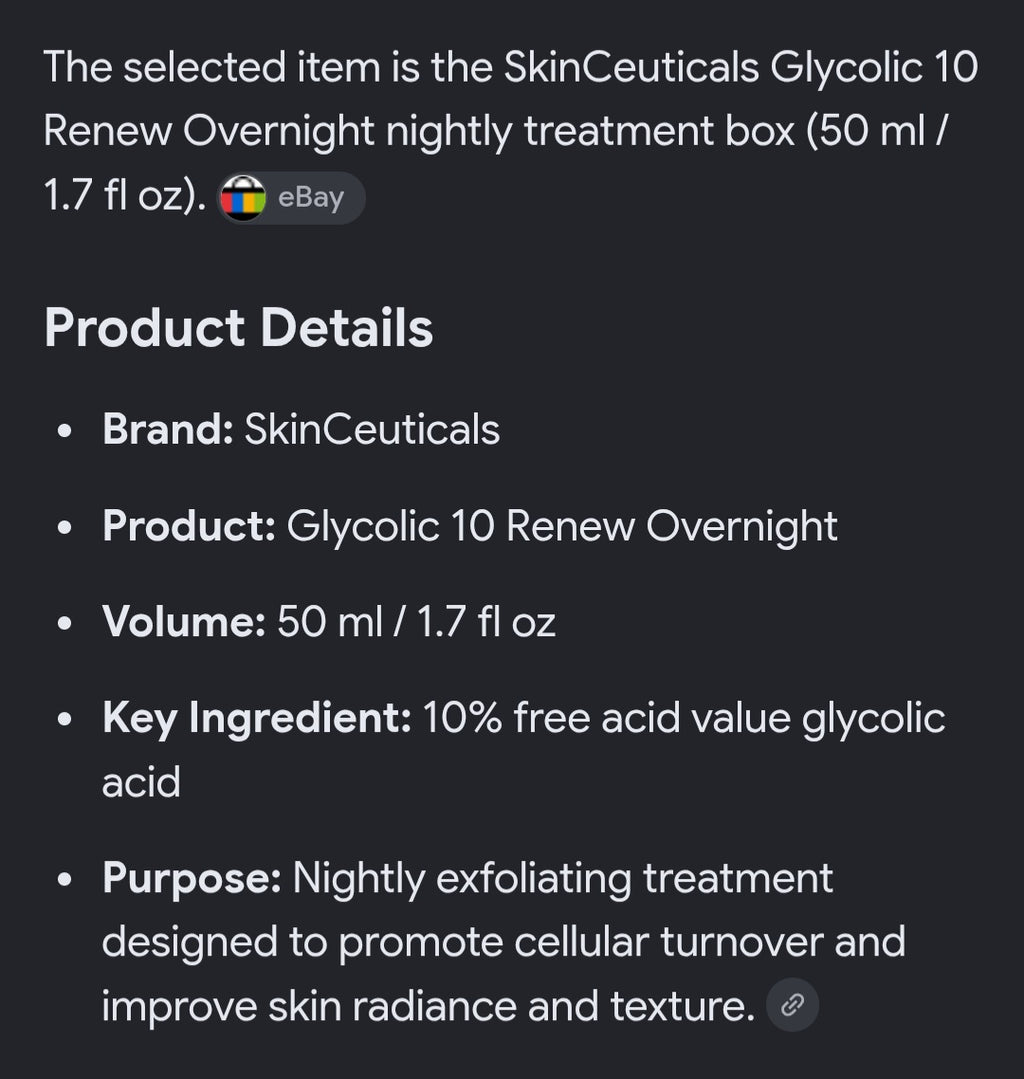 SkinCeuticals Glycolic 10 Renéw overnight 1.7oz