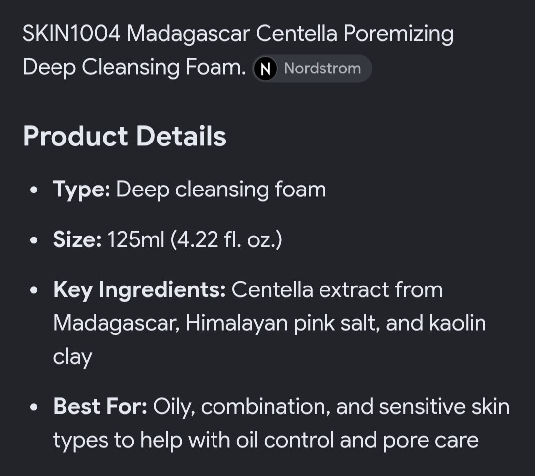 Centella Deep cleaning foam and light gel cream for face