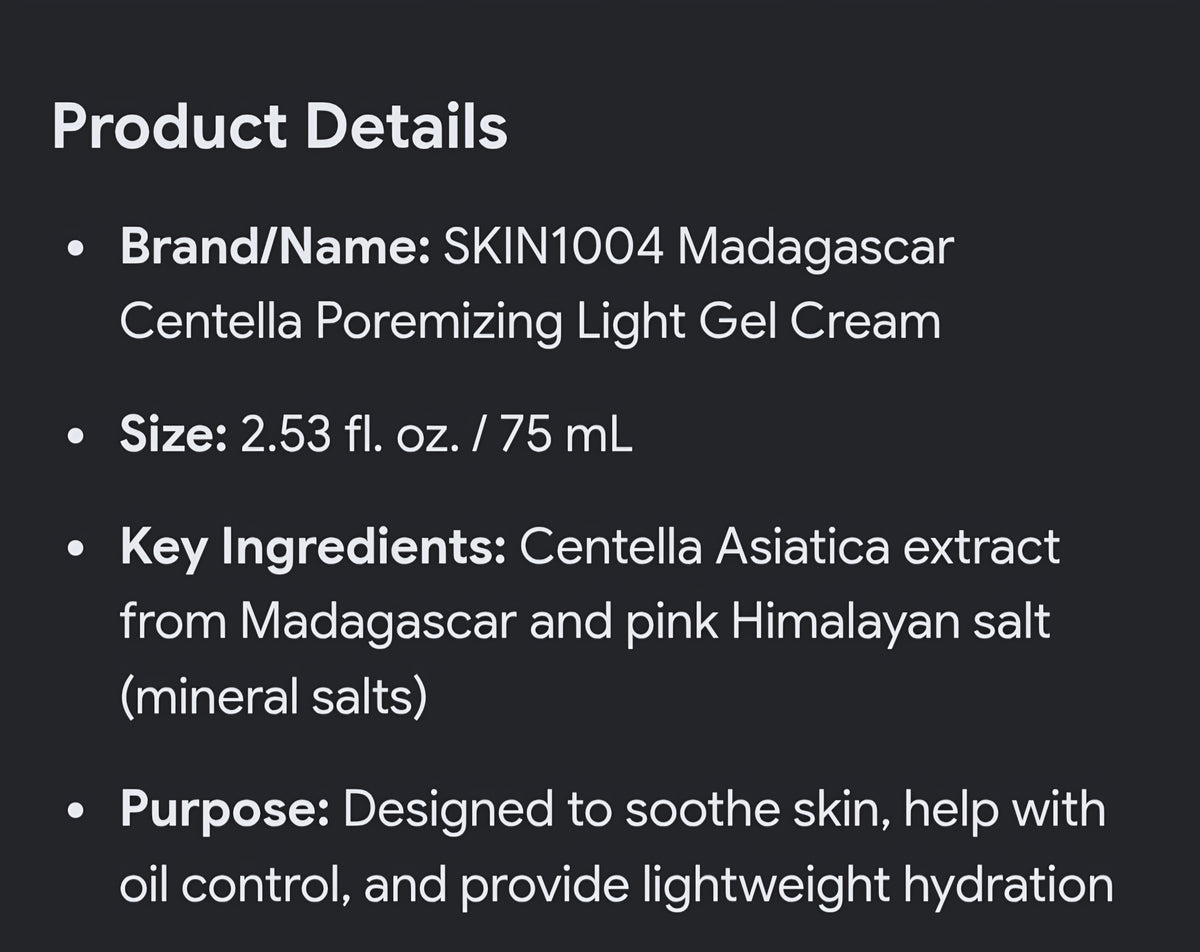 Centella Deep cleaning foam and light gel cream for face