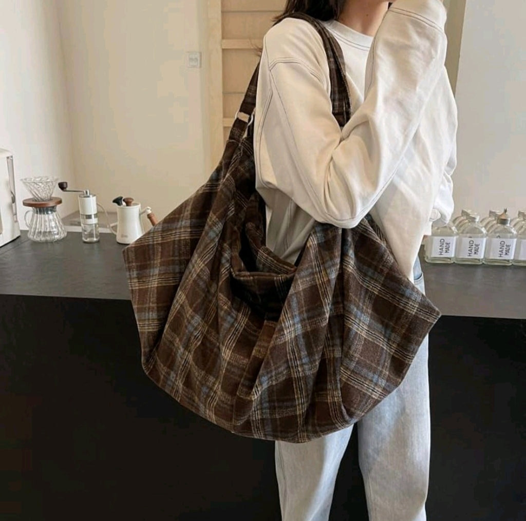 Flannel bag large Hobo