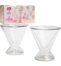 Paris Hilton 2 piece Martini Glass Set 7oz each