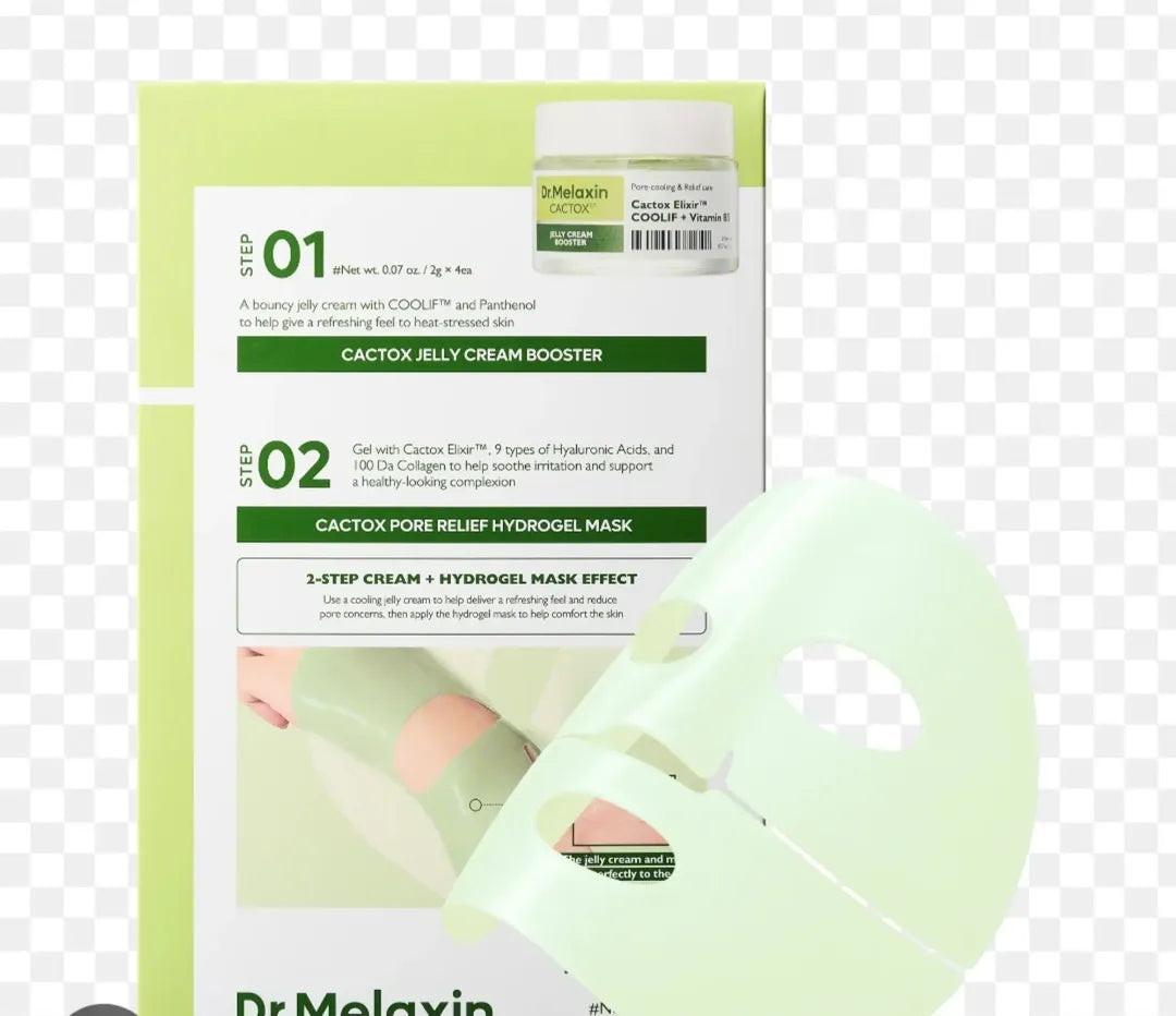 Dr.Melaxin mask wrap 4 packs in box each pack contains 2 step set
